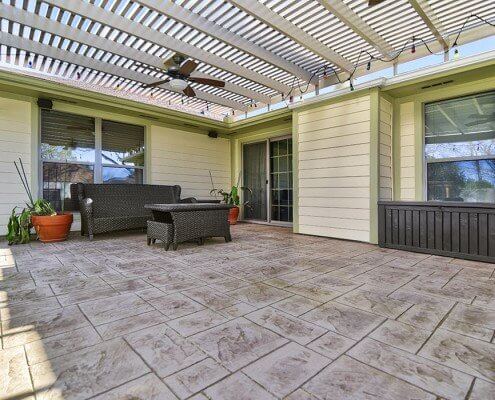 Allied Outdoor Solutions Texas Carvestone Concrete Overlay Patio