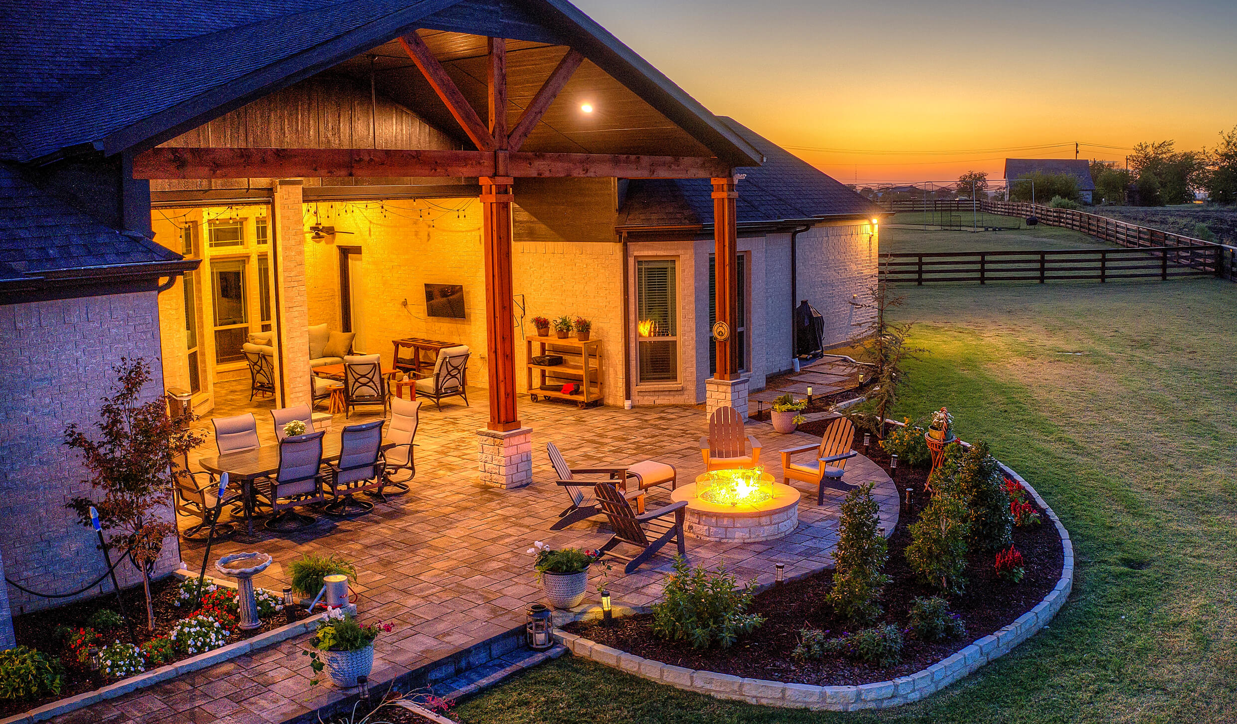 Custom fire pit perfect for chilly nights