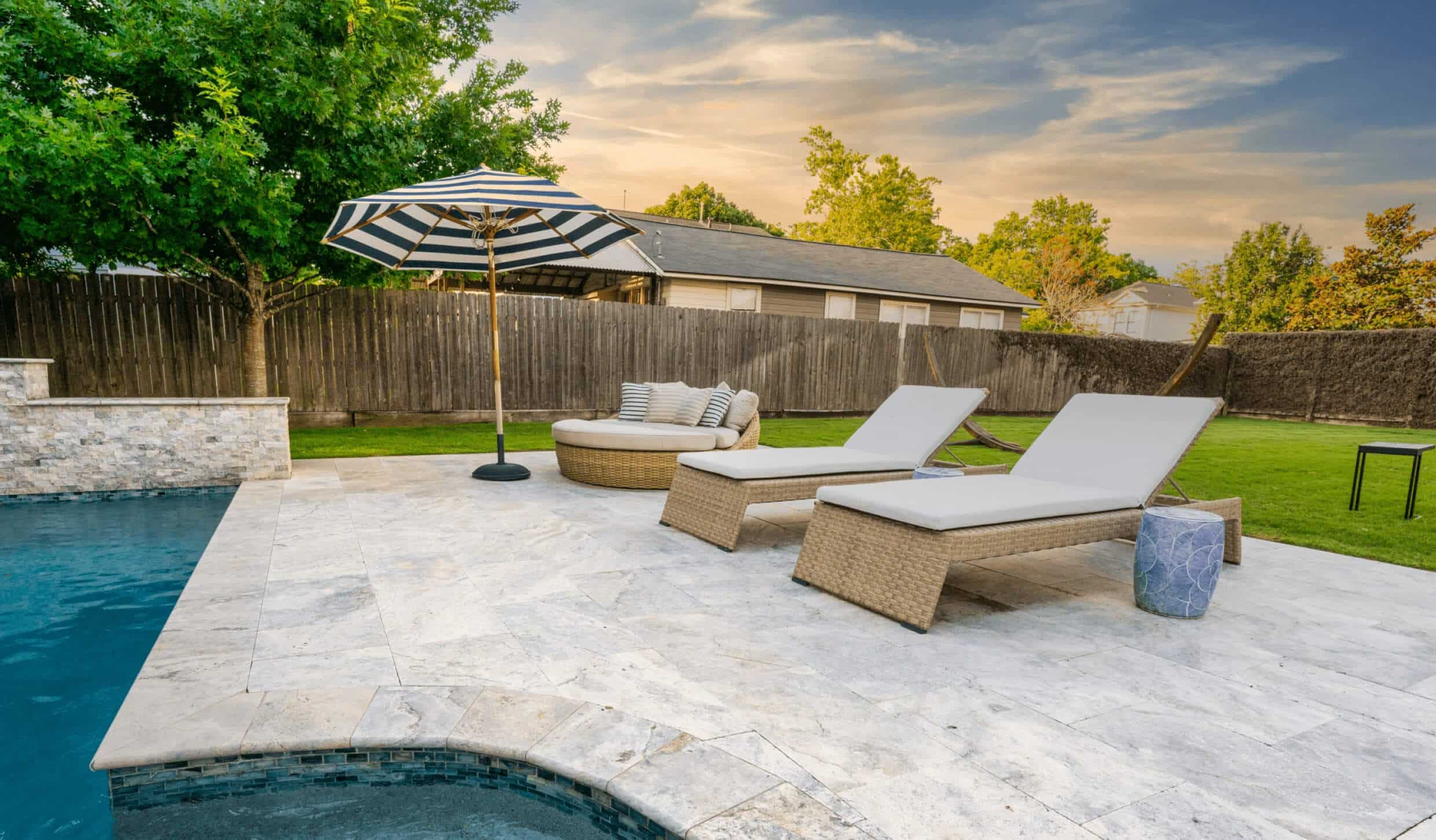 Poolside furniture adds the only finishing touch you need