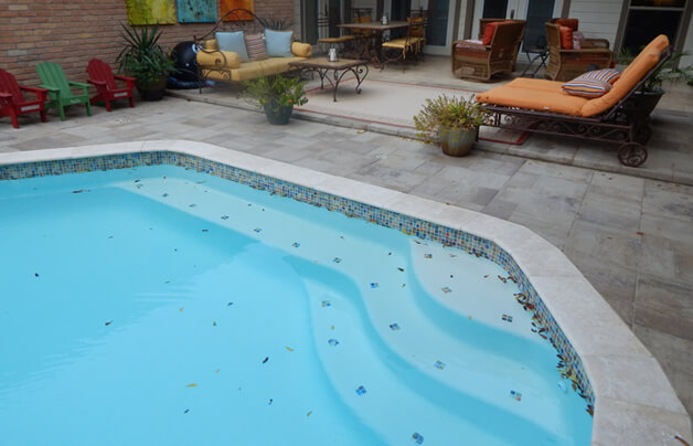 resurfaced pool in texas with white marcite plaster pool shell