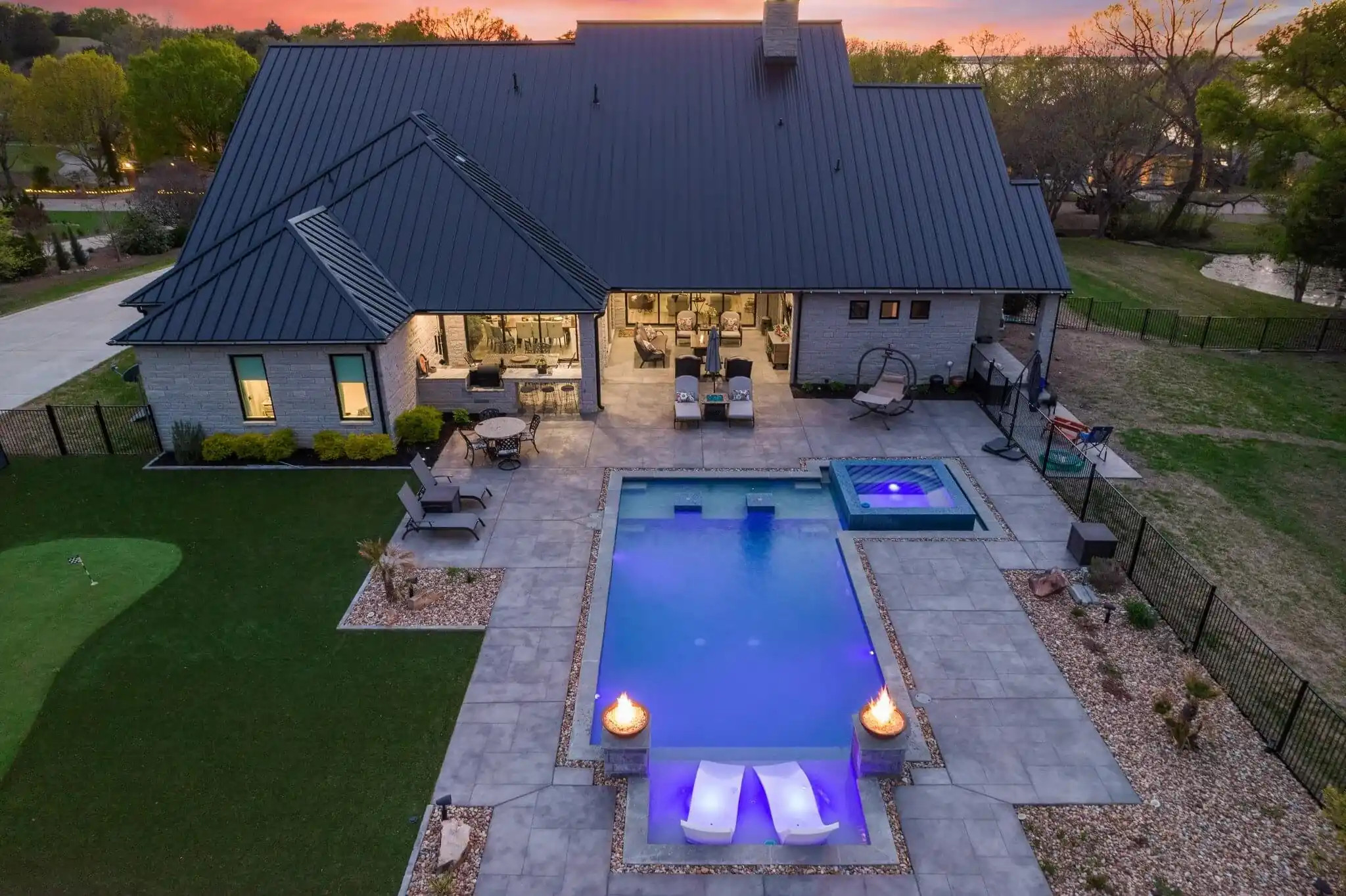 dallas outdoor living space patio and pool renovation