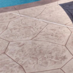 stamped concrete pool deck material