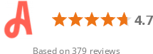 4.7 out of 5 star rating based on 379 customer reviews