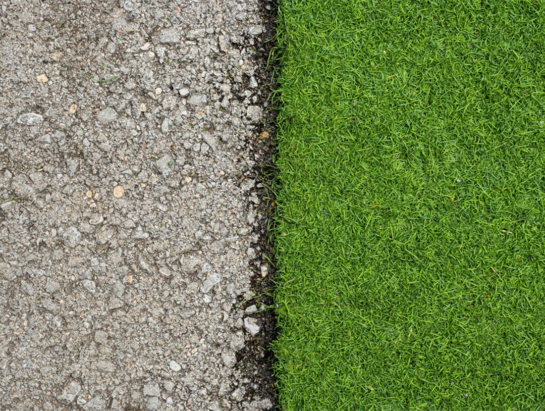 Artificial turf ground preparation for a clean and stable lawn foundation